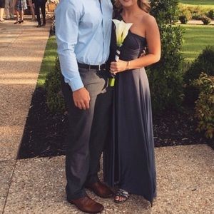 Dark grey infinity dress